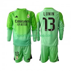 Real Madrid drakt Andriy Lunin 13 Keeper Bortetrøye Lang erm 2025-2026 , Barnesett