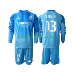 Real Madrid drakt Andriy Lunin 13 Keeper Hjemmetrøye Lang erm 2025-2026 , Barnesett