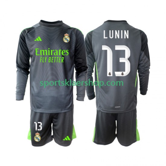 Real Madrid drakt Andriy Lunin 13 Keeper Tredjetrøye Lang erm 2025-2026 , Barnesett