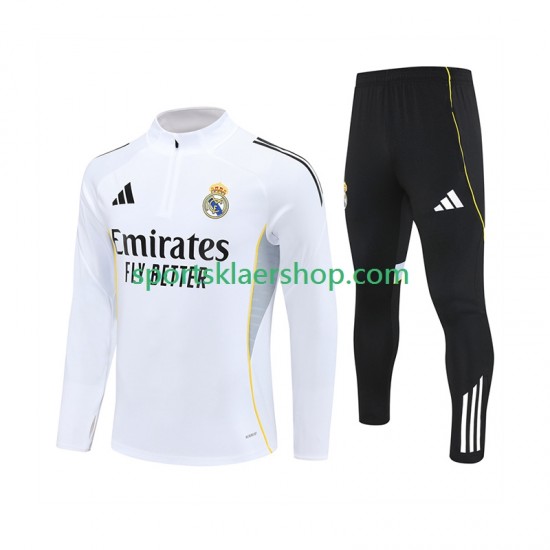 Real Madrid 2025-2026 Hvit Trenings Collegegenser Set
