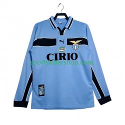 SS Lazio drakt 1998 Retro Hjemmetrøye Lang erm 1999 , Herre