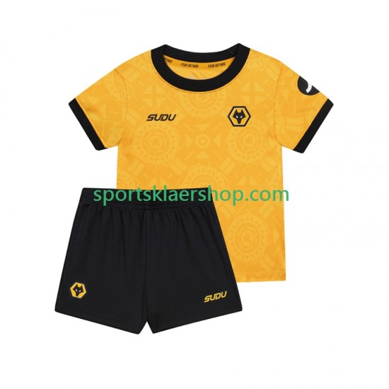 Wolverhampton Wanderers drakt Hjemmetrøye Kort erm 2025-2026 , Barnesett