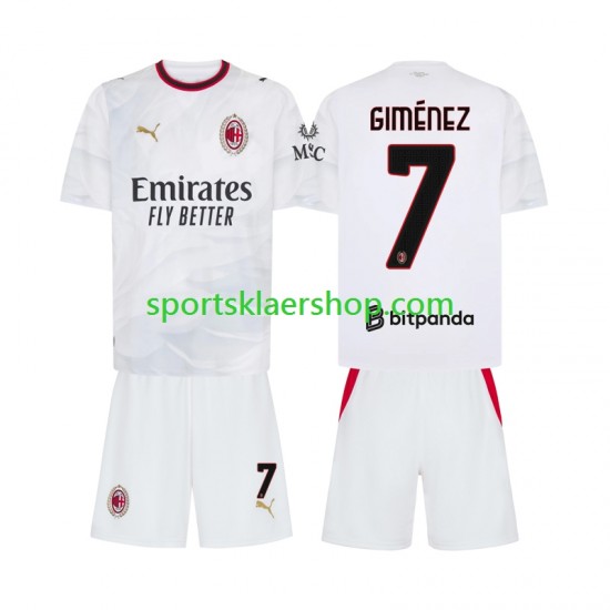AC Milan drakt Gimenez 7 Bortetrøye Kort erm 2026-2027 , Barnesett