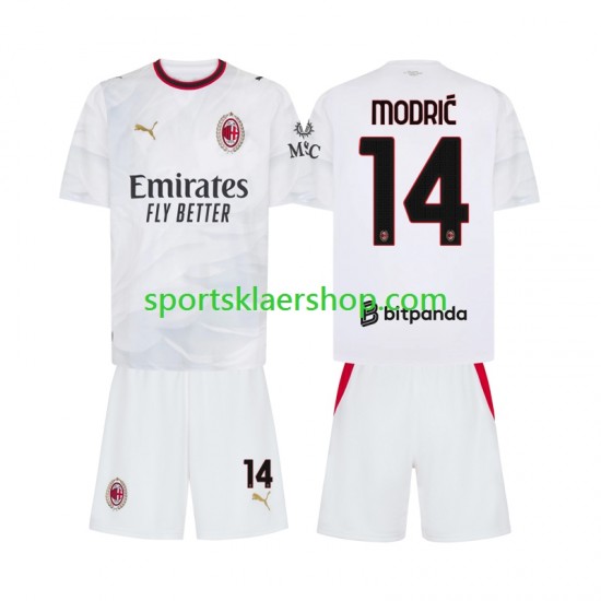 AC Milan drakt Modrić Luka 14 Bortetrøye Kort erm 2026-2027 , Barnesett