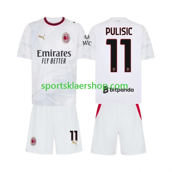 AC Milan drakt Pulisic 11 Bortetrøye Kort erm 2026-2027 , Barnesett