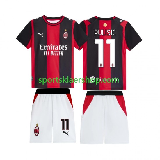 AC Milan drakt Pulisic 11 Hjemmetrøye Kort erm 2026-2027 , Barnesett