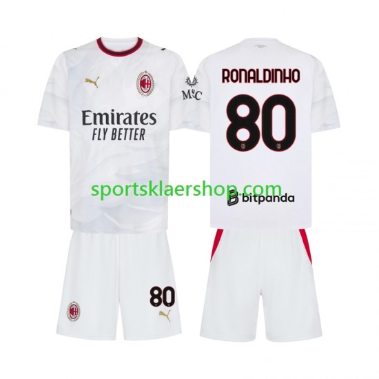 AC Milan drakt Ronaldinho 80 Bortetrøye Kort erm 2026-2027 , Barnesett