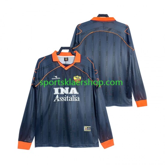 AS Roma drakt 2000 Retro Tredjetrøye Lang erm 1999 , Herre