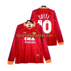 AS Roma drakt Totti 10 2000 Retro Hjemmetrøye Lang erm 1999 , Herre AS Roma drakt Totti 10 2000 Retro Hjemmetrøye Lang erm 1999 , Herre