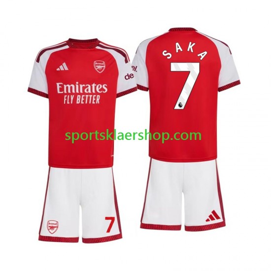 Arsenal drakt Bukayo Saka 7 Hjemmetrøye Kort erm 2026-2027 , Barnesett