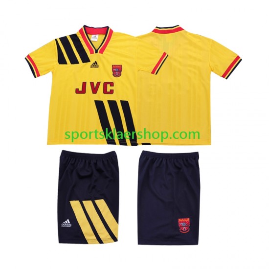 Arsenal drakt 1993 Retro Bortetrøye Kort erm 1994 , Barnesett