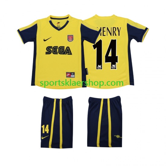 Arsenal drakt Thierry Henry 14 2000 2001 Retro Bortetrøye Kort erm , Barnesett