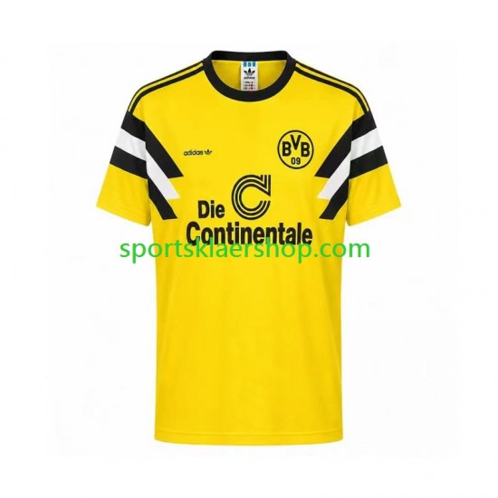 Borussia Dortmund drakt 1989 Retro Hjemmetrøye Kort erm , Herre