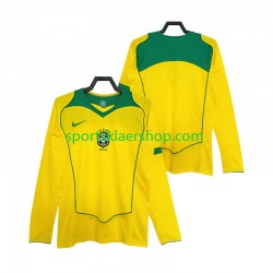 Brasil drakt Retro Hjemmetrøye Lang erm 2004 , Herre