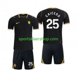 Chelsea drakt Moises Caicedo 25 Bortetrøye Kort erm 2026-2027 , Barnesett