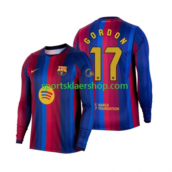 FC Barcelona drakt Anthony Gordon 17 Hjemmetrøye Lang erm 2026-2027 , Herre