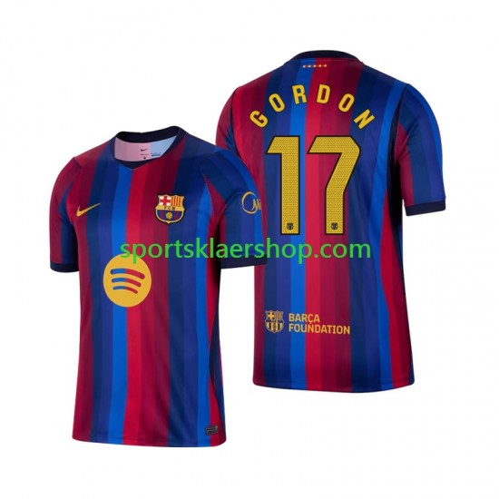 FC Barcelona drakt Anthony Gordon 17 Hjemmetrøye Kort erm 2026-2027 , Herre