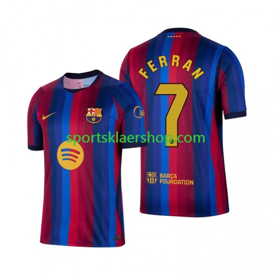 FC Barcelona drakt Ferran Torres 7 Hjemmetrøye Kort erm 2026-2027 , Herre