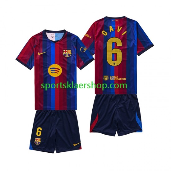 FC Barcelona drakt Gavi 6 Hjemmetrøye Kort erm 2026-2027 , Barnesett