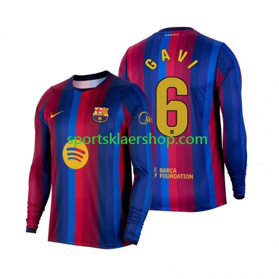 FC Barcelona drakt Gavi 6 Hjemmetrøye Lang erm 2026-2027 , Herre