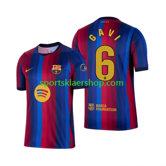FC Barcelona drakt Gavi 6 Hjemmetrøye Kort erm 2026-2027 , Herre