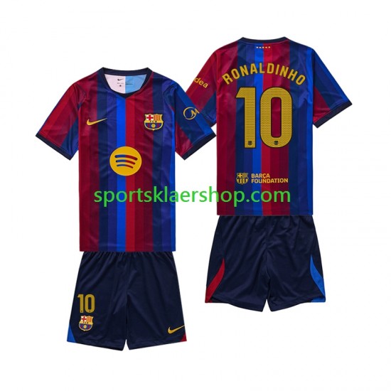 FC Barcelona drakt RONALDINHO 10 Hjemmetrøye Kort erm 2026-2027 , Barnesett