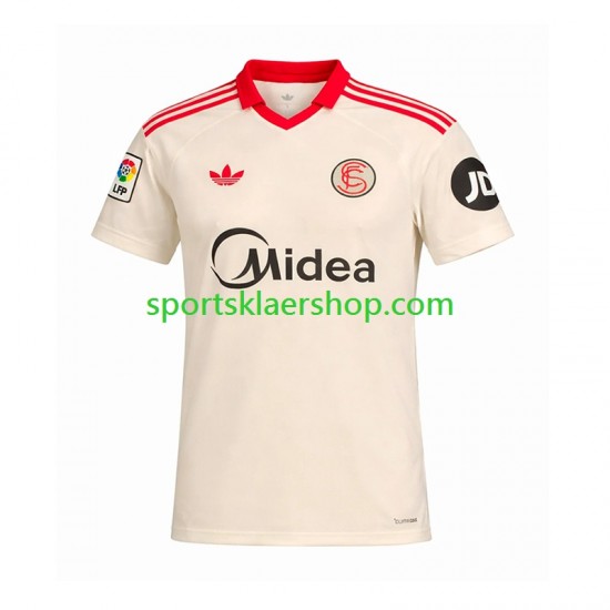 Sevilla FC drakt Retro Hjemmetrøye Kort erm 2025-2026 , Herre