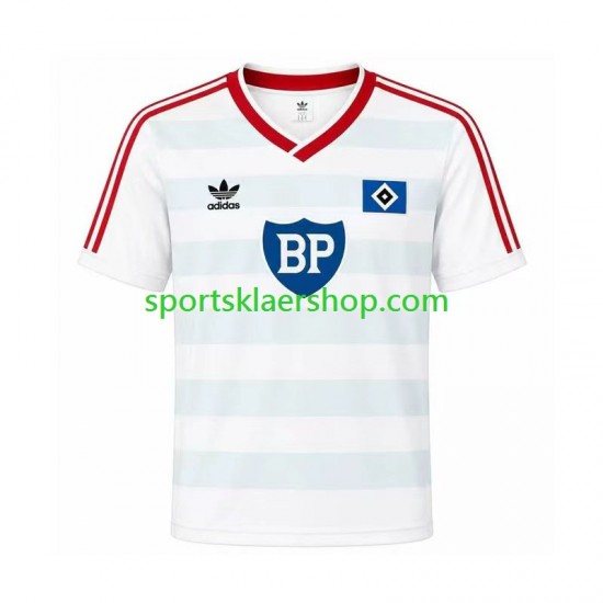 Hamburger SV drakt 1986 Retro Bortetrøye Kort erm , Herre