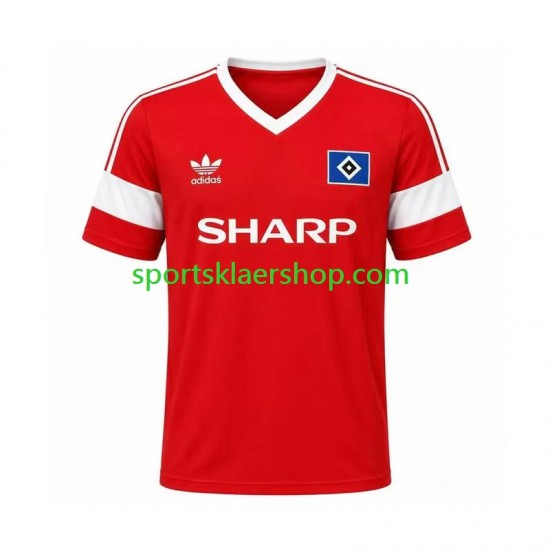 Hamburger SV drakt 1988 Retro Bortetrøye Kort erm , Herre