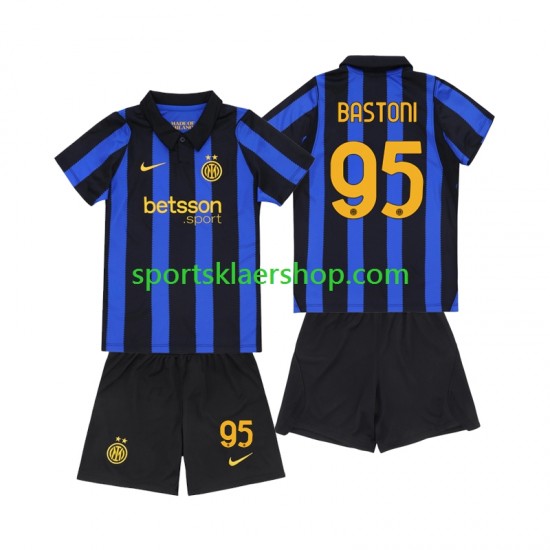 Inter Milan drakt Alessandro Bastoni 95 Hjemmetrøye Kort erm 2026-2027 , Barnesett