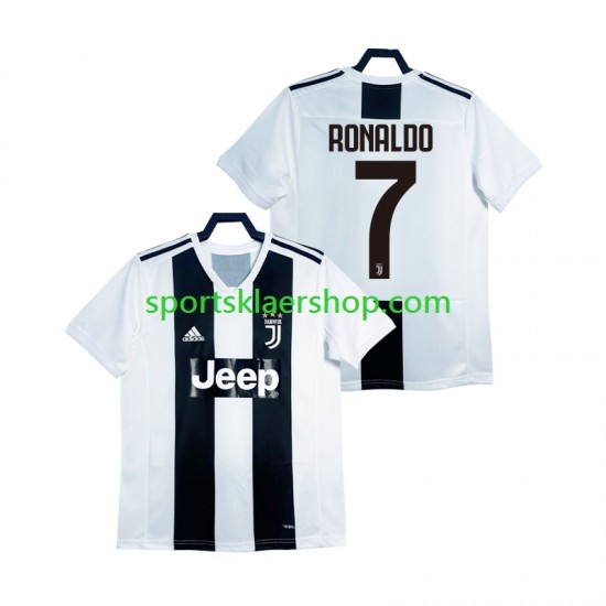 Juventus drakt Cristiano Ronaldo 2018 2019 Retro Hjemmetrøye Kort erm , Herre