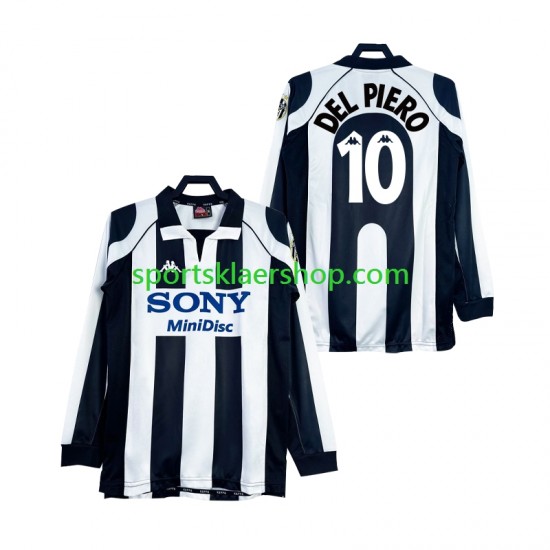 Juventus drakt DEL PIERO 10 1997 1998 Retro Hjemmetrøye Lang erm , Herre
