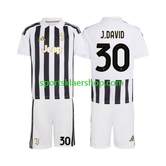 Juventus drakt Jonathan David 30 Hjemmetrøye Kort erm 2026-2027 , Barnesett