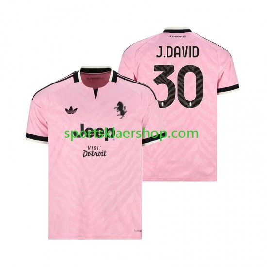 Juventus drakt Jonathan David 30 Bortetrøye Kort erm 2026-2027 , Herre