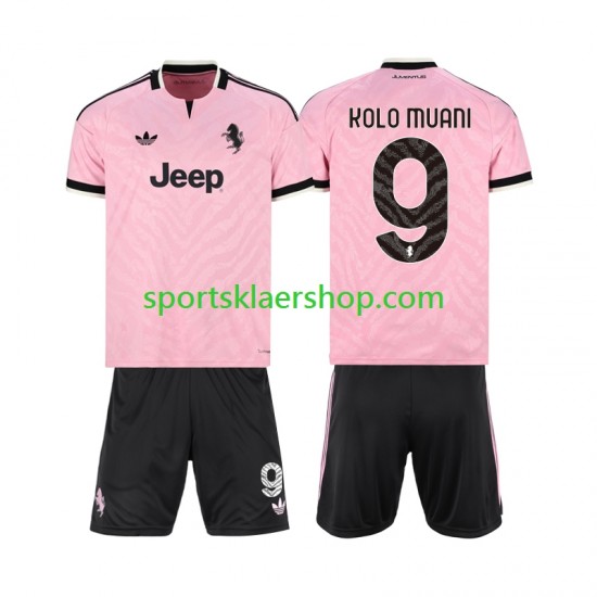 Juventus drakt Randal Kolo Muani 9 Bortetrøye Kort erm 2026-2027 , Barnesett