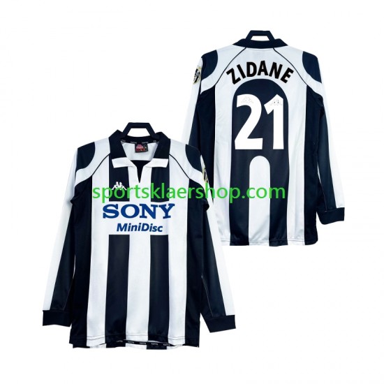 Juventus drakt ZIDANE 21 1997 1998 Retro Hjemmetrøye Lang erm , Herre