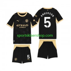 Manchester City drakt Elliot Anderson 5 Bortetrøye Kort erm 2026-2027 , Barnesett Manchester City drakt Elliot Anderson 5 Bortetrøye Kort erm 2026-2027 , Barnesett
