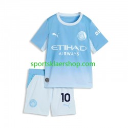 Manchester City drakt Rayan Cherki 10 Hjemmetrøye Kort erm 2026-2027 , Barnesett