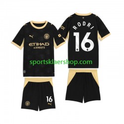 Manchester City drakt Rodri 16 Bortetrøye Kort erm 2026-2027 , Barnesett