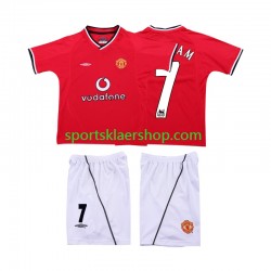 Manchester Utd drakt BECKHAM 7 2000 2002 Retro Hjemmetrøye Kort erm , Barnesett