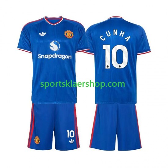 Manchester Utd drakt Matheus Cunha 10 Bortetrøye Kort erm 2026-2027 , Barnesett
