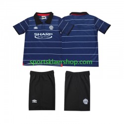 Manchester Utd drakt 2000 Retro Bortetrøye Kort erm 1999 , Barnesett