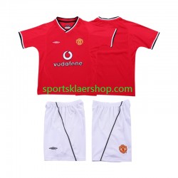 Manchester Utd drakt 2000 2002 Retro Hjemmetrøye Kort erm , Barnesett