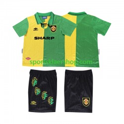 Manchester Utd drakt 1992 Retro Tredjetrøye Kort erm 1994 , Barnesett