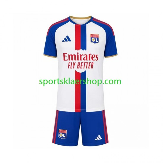 Olympique Lyonnais drakt Bortetrøye Kort erm 2026-2027 , Barnesett