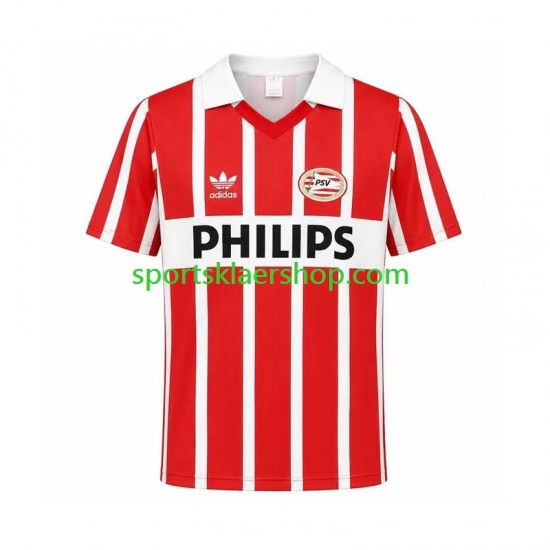 PSV Eindhoven drakt Retro Hjemmetrøye Kort erm 1990 , Herre