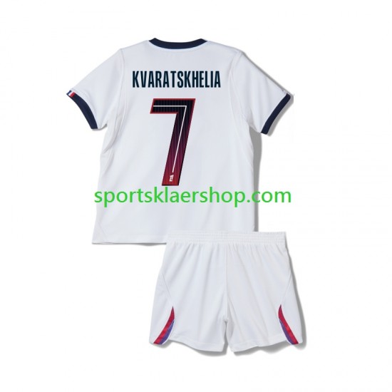 Paris Saint-Germain drakt Khvicha Kvaratskhelia 7 Bortetrøye Kort erm 2026-2027 , Barnesett