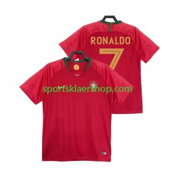 Portugal drakt Cristiano Ronaldo 7 2018 Retro Hjemmetrøye Kort erm , Herre