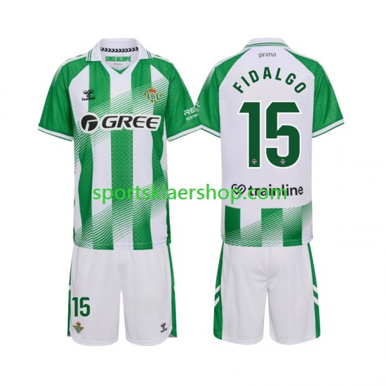 Real Betis drakt Fidalgo 15 Hjemmetrøye Kort erm 2026-2027 , Barnesett