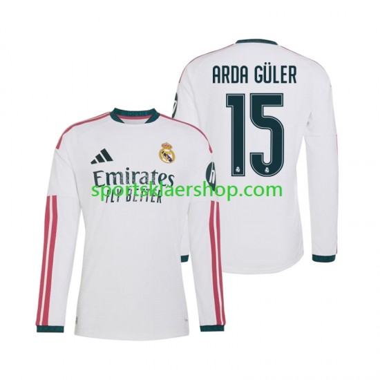 Real Madrid drakt Arda Guler 15 Hjemmetrøye Lang erm 2026-2027 , Herre